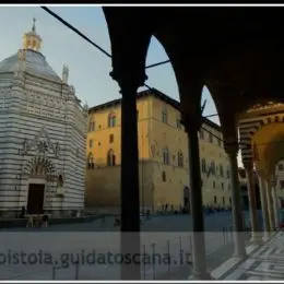 Evocative view of the Baptistery of Pistoia